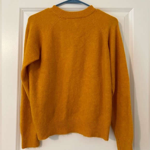 Zara Mustard Yellow Wool Blend Pullover Sweater - Picture 4 of 4